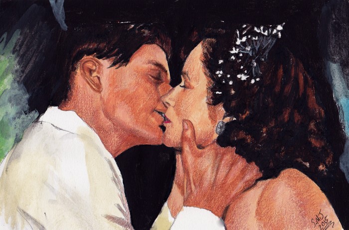 George and Lorraine from Back to the Future kissing