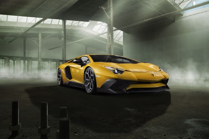 4K Yellow Lamborghini Aventador LP 750-4 SV Novitec Torado