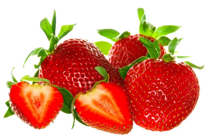 Strawberries on White Background