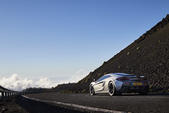 McLaren 570GT on a mountain road