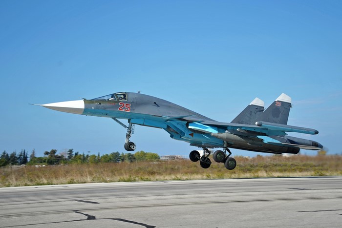Sukhoi Su-34 Fighter Jet Taking Off