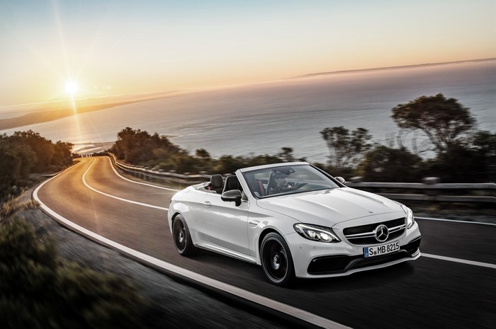 4K Mercedes-Benz AMG C-Class Cabriolet on a Coastal Road