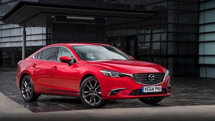 Red Mazda 6 Sedan UK-spec GJ