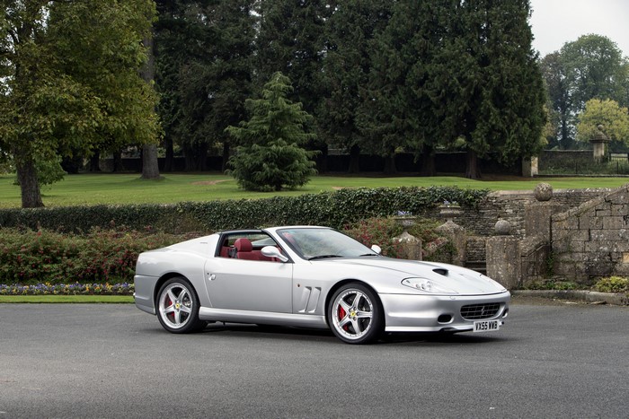 Silver Ferrari 575M Superamerica Cabriolet