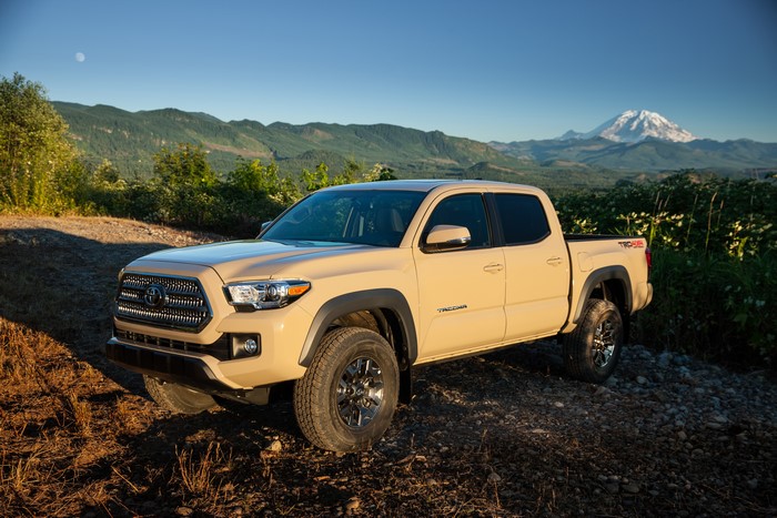 Tan Toyota Tacoma TRD Off Road Truck