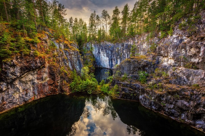 Marble Canyon with Trees and Water