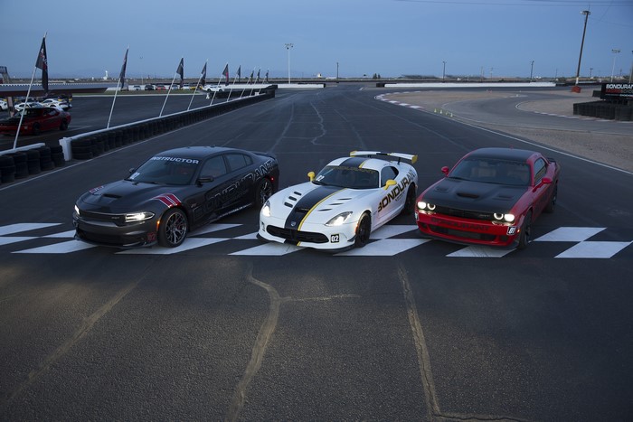 Dodge Viper, Charger, and Challenger on Track