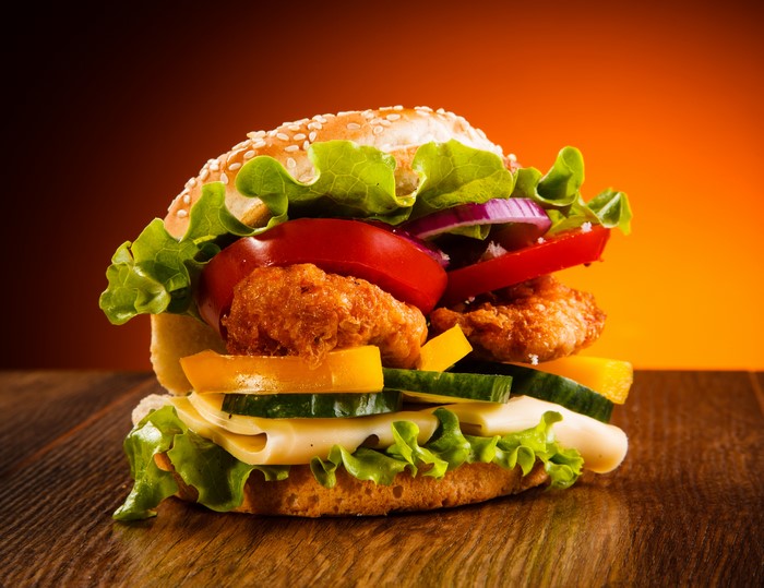 Hamburger with vegetables