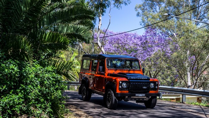 Orange Land Rover Defender 110 Adventure