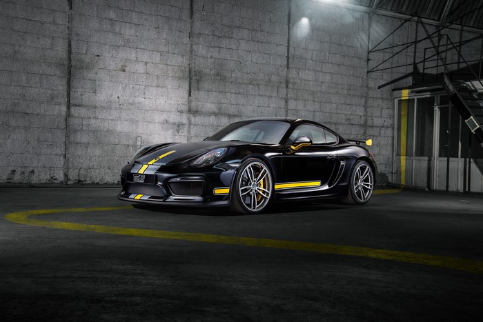 TechArt Cayman GT4 Porsche in a Garage