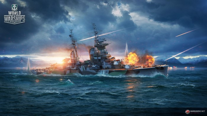 World of Warships: Cruiser Mikhail Kutuzov firing