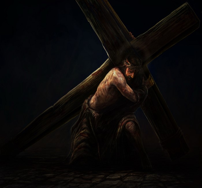 Jesus Carrying the Cross Painting