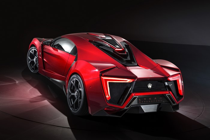 4K Red Lykan HyperSport Back View