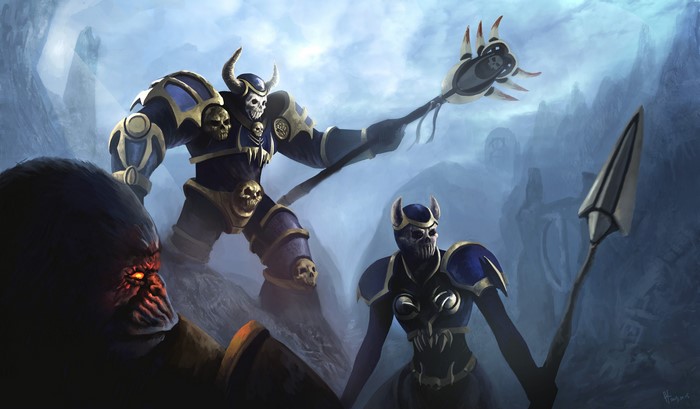 Warriors in Armor with Spears