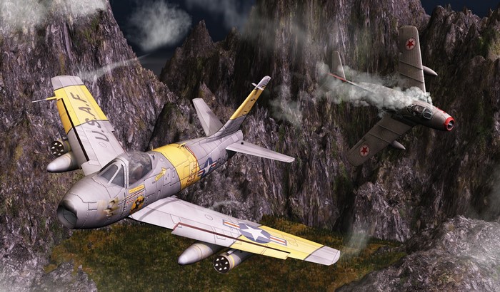 4K Sabre over Korea Air Combat