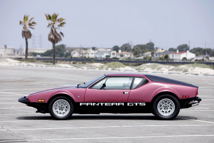 1974 De Tomaso Pantera GTS parked by the beach