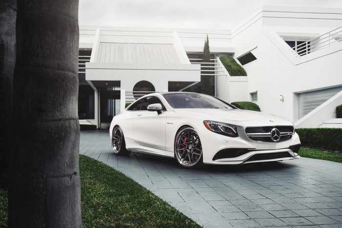 White Mercedes-Benz S63 AMG Coupe