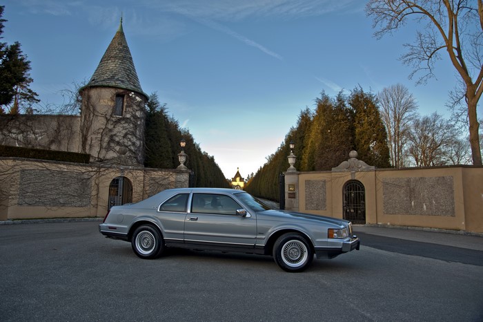 Grey Lincoln Continental Mark VII coupe