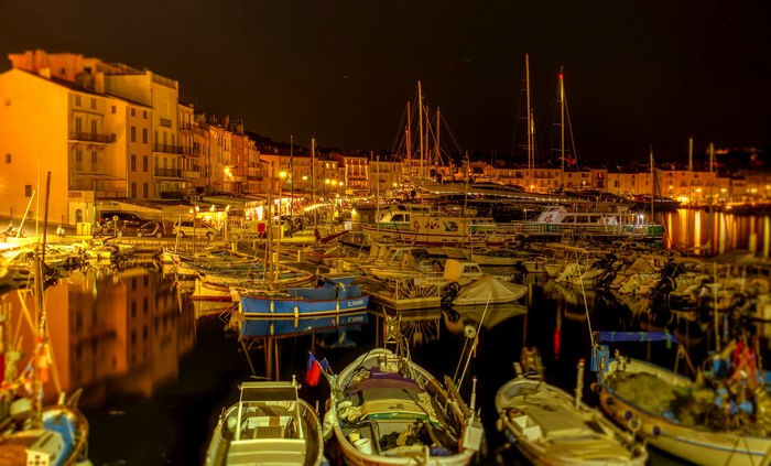 Saint-Tropez Marina at Night