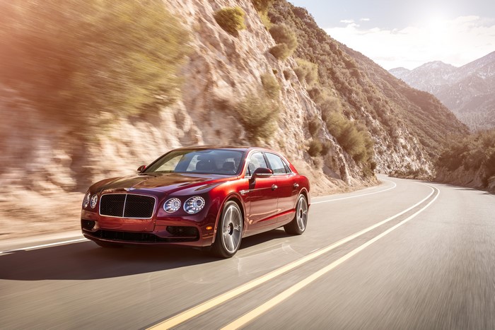 2016 Bentley Flying Spur V8 S on a Mountain Road