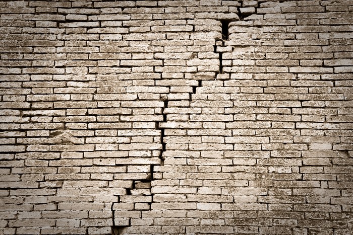 Cracked brick wall texture