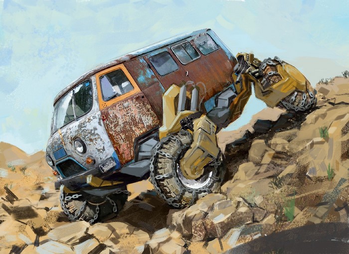 UAZ Buhanka modified into a rugged off-road vehicle