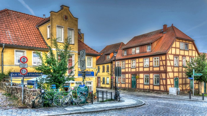 4K HDR Waren Germany Houses Street