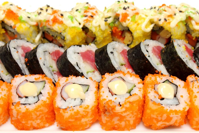 Assortment of Sushi Rolls