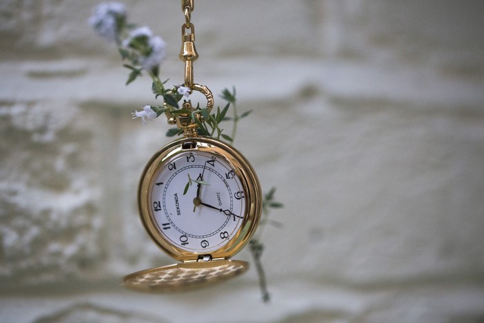 Sekonda Quartz Pocket Watch with Flowers