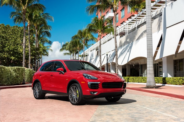 Red Porsche Cayenne