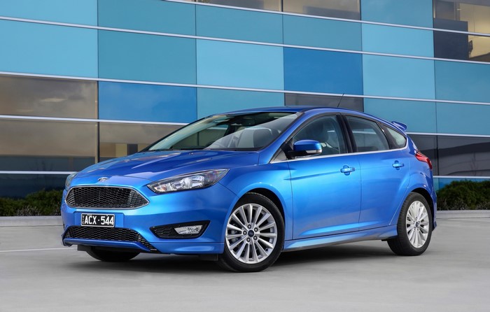 Blue Ford Focus Hatchback