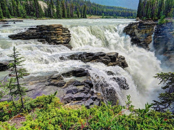 Athabasca Falls in Jasper National Park, Canada