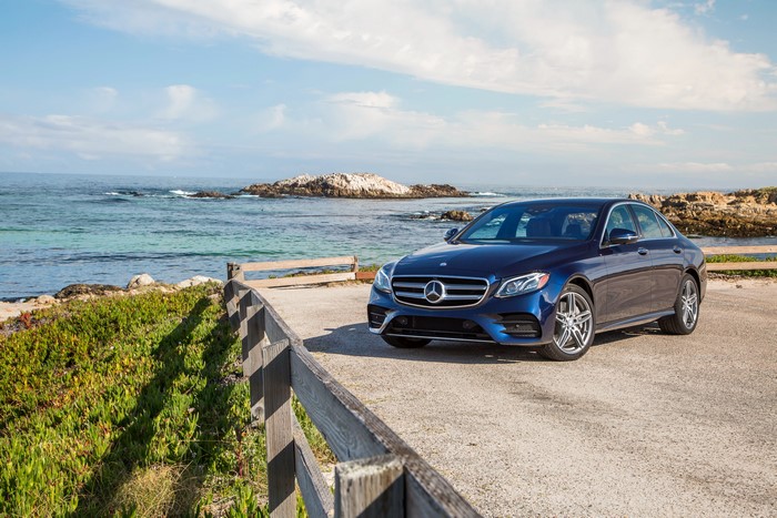 4K 2017 Mercedes-Benz E 300 4MATIC AMG Line on Coast