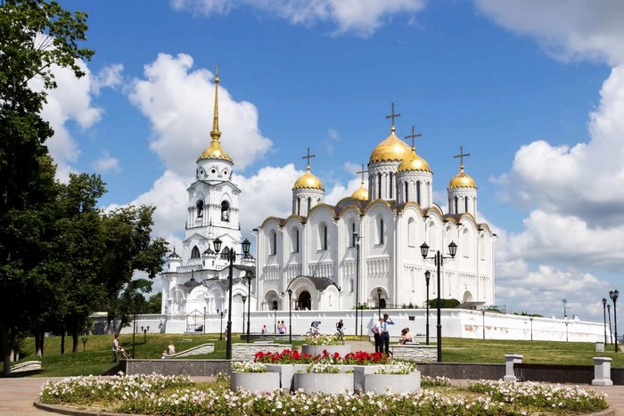 Dormition Cathedral and Bell Tower in Vladimir, Russia