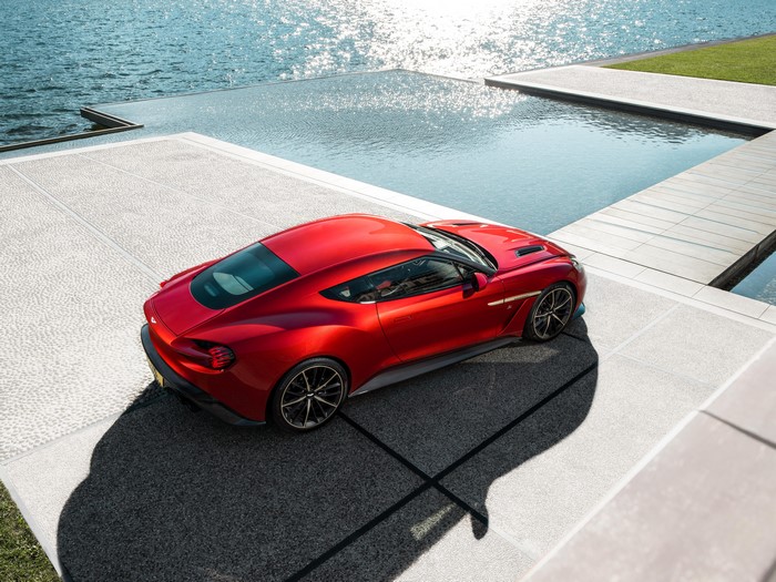 Red Aston Martin Vanquish Zagato Concept Car