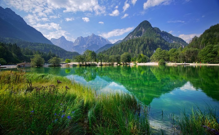 Lake Jasna in Julian Alps, Slovenia