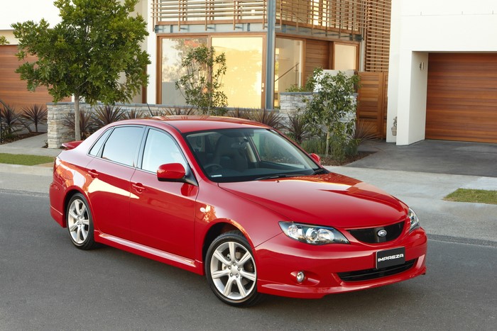 Red 2008 Subaru Impreza RS Sedan