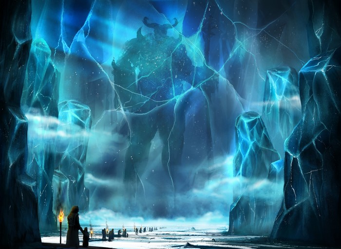 Monster trapped in ice cave with explorers