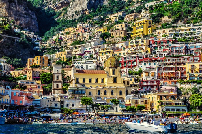 Positano, Italy: Colorful Houses on a Hillside