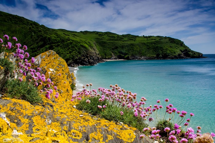 4K Lantic Bay Cornwall United Kingdom Coast