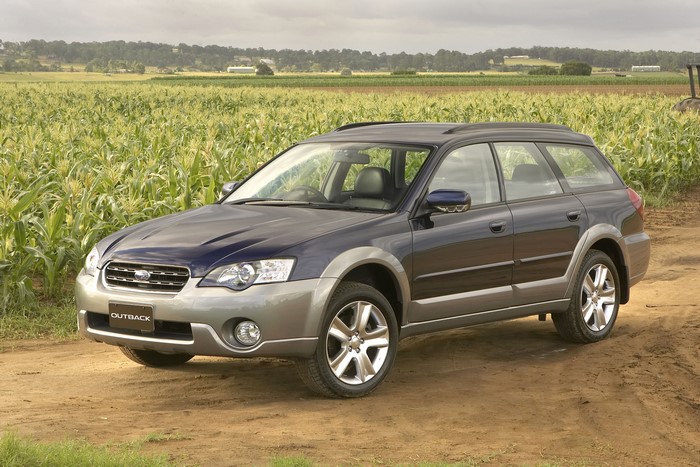 2006 Subaru Outback 3.0R Duotone parked in a field