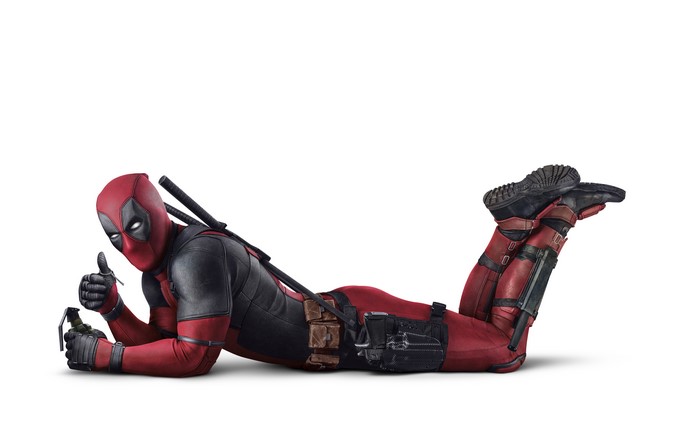 Deadpool holding a grenade and giving a thumbs up