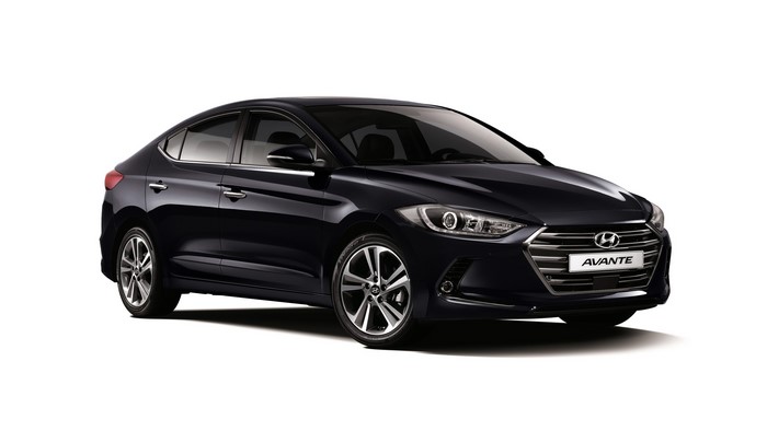 Black Hyundai Elantra Avante Sedan