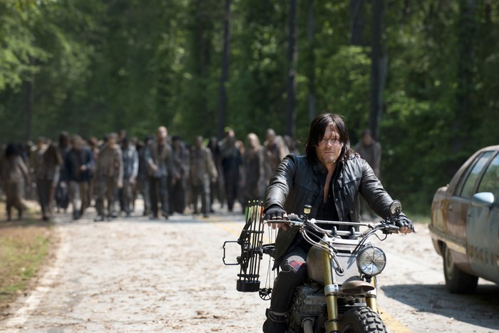 Daryl Dixon from The Walking Dead on a motorcycle
