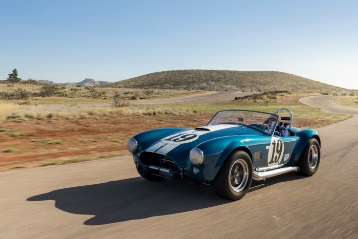1964 Cobra 289 (CSX 2326) driving on a track