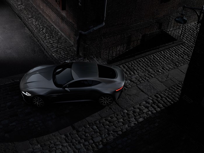 Aston Martin DB10 on cobblestone street