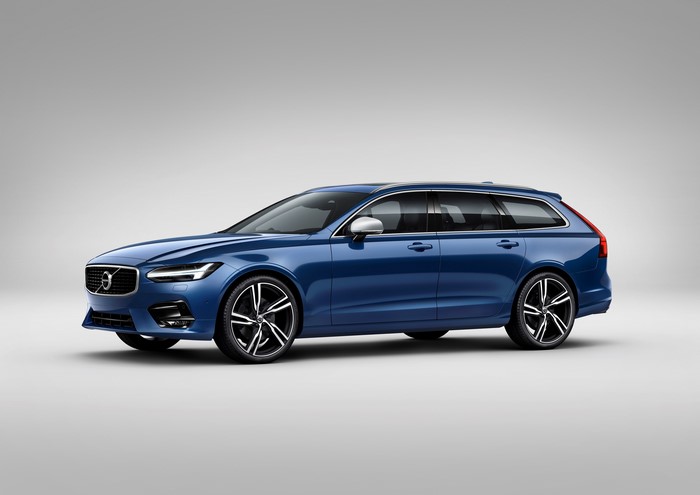 Blue Volvo S90 Wagon