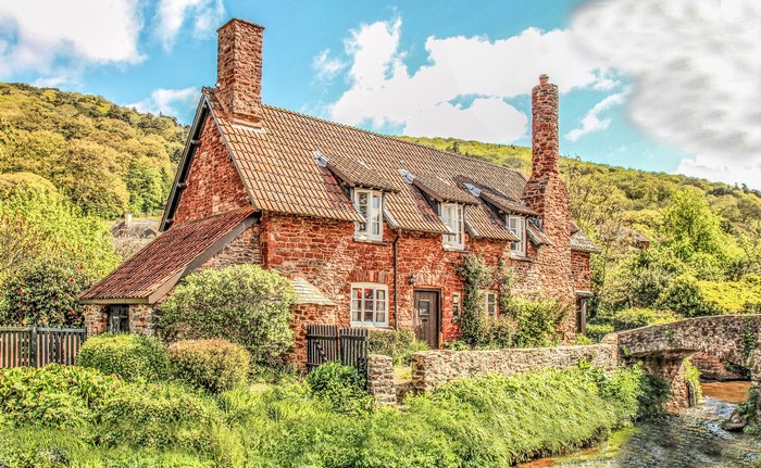 Allerford Village Stone Cottage in Somerset England