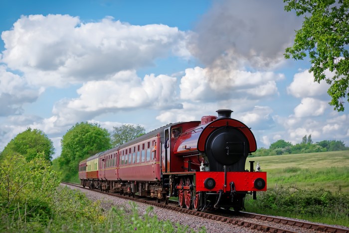 Steam Locomotive at Mid-Norfolk Railway, England