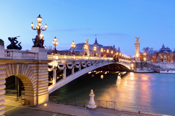 4K, 5K, Pont Alexandre III and Grand Palais, France, Rivers, Bridges ...